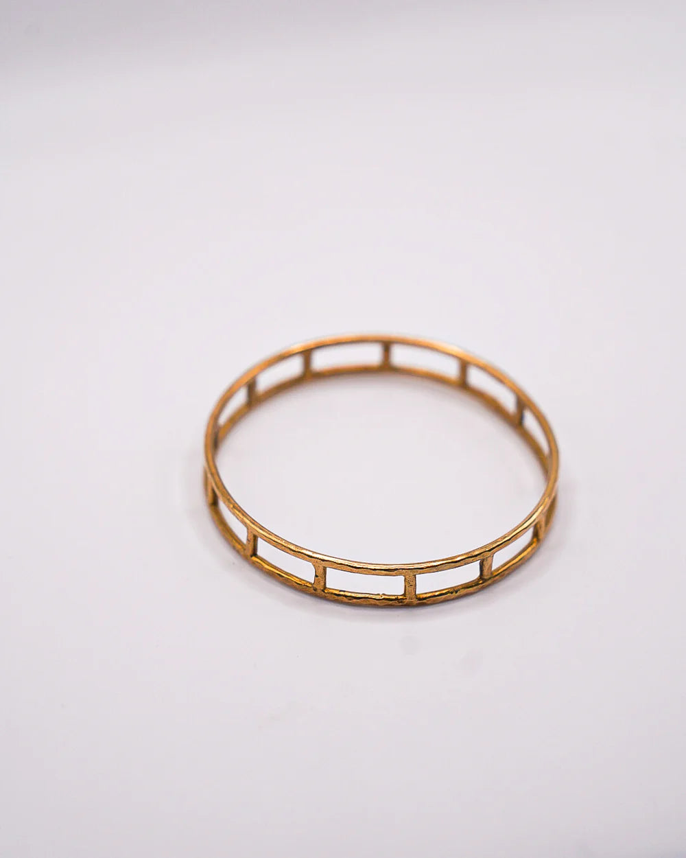 Cage Brass Bangle