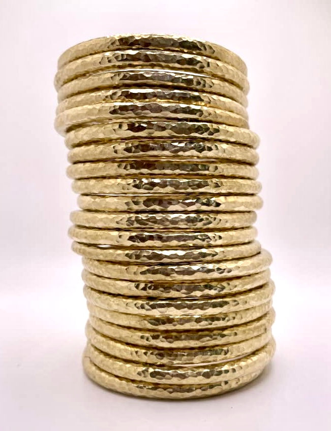 Hammered Brass Bangle