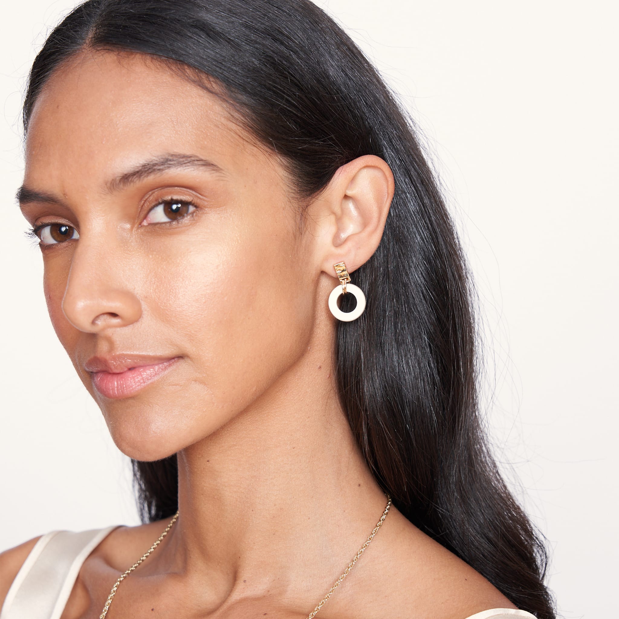 Fern Small Drop Earring in Horn