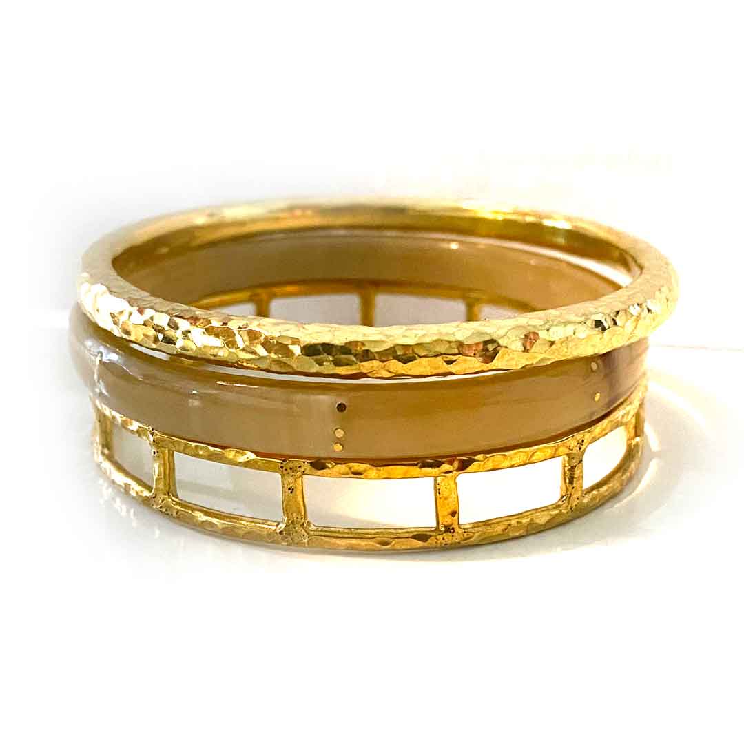 Zahra Set of 3 Stacking Bangle Bracelets