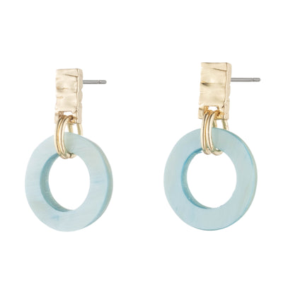 Fern Small Drop Earring in Horn