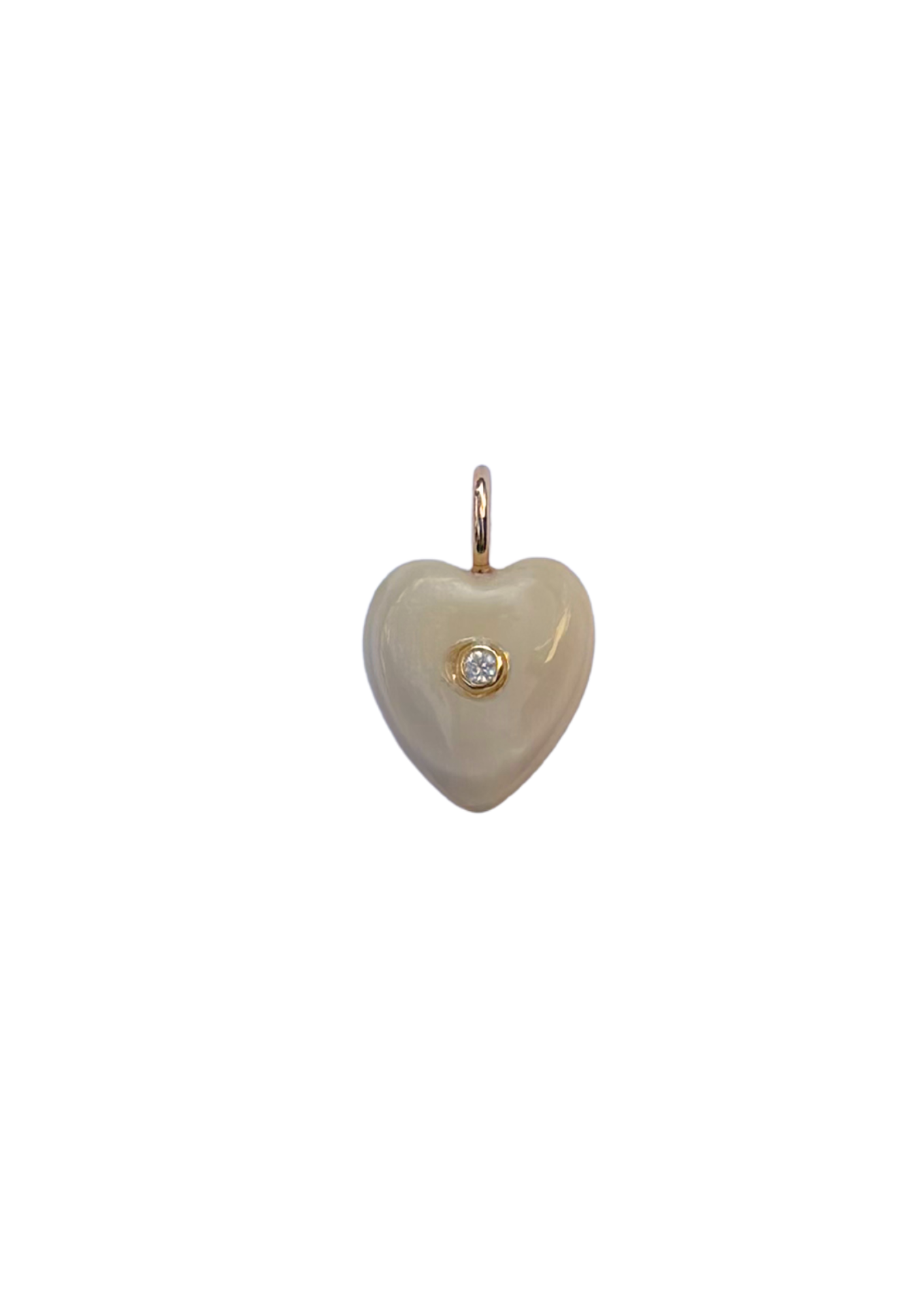 Embellished Heart Horn Charm