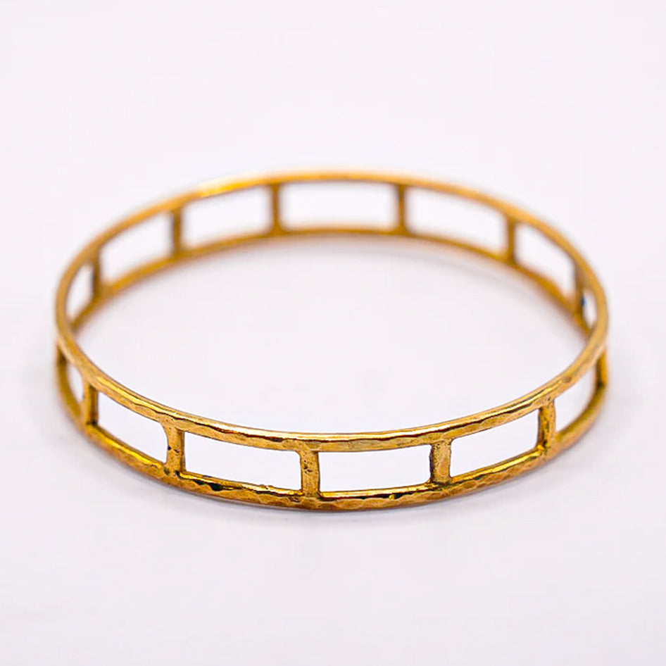 Cage Brass Bangle hand made