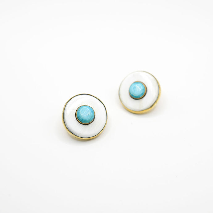 Mod Safari Circle Stud Earrings