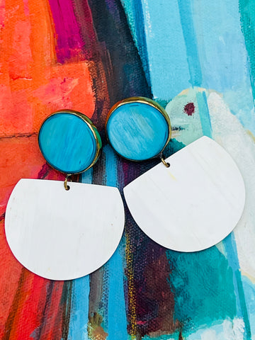 Mod Safari Crescent Earring- Small