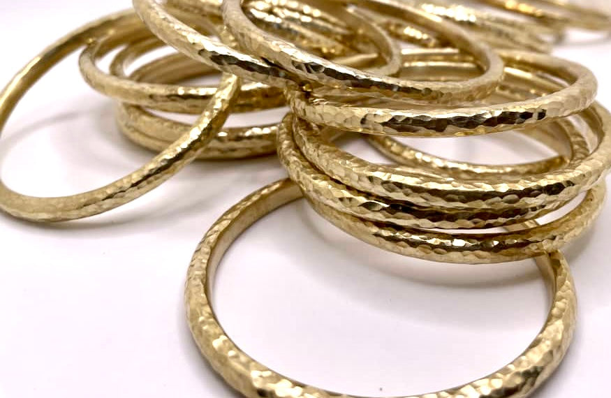 Hammered Brass Bangle