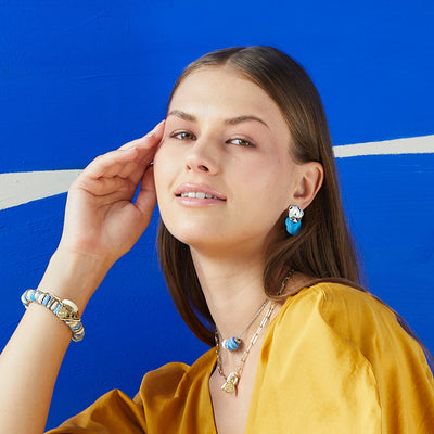 Elise Small Drop Earring in Silver