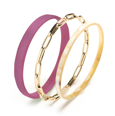 Inaya Set of 3 Bangle Bracelets
