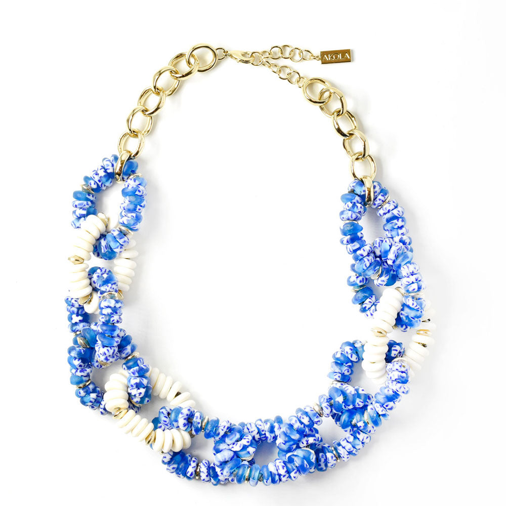 August Beaded Link Necklace