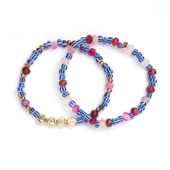 Gemstone Mama Bracelet Set