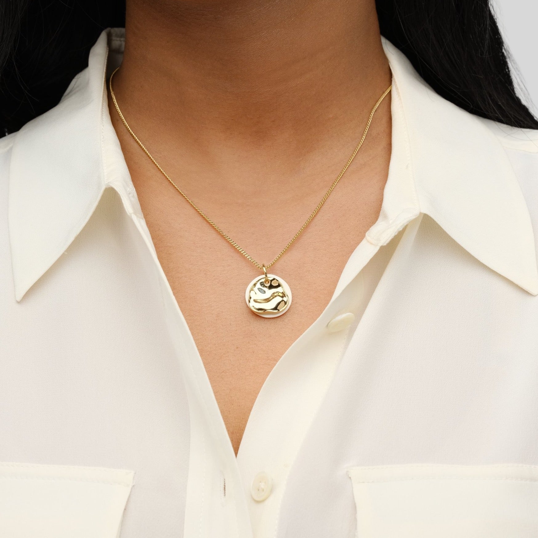 BRAVE Inspirational Gold Charm Necklace