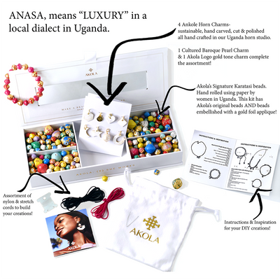 Anasa DIY Necklace and Bracelet Rainbow Kit