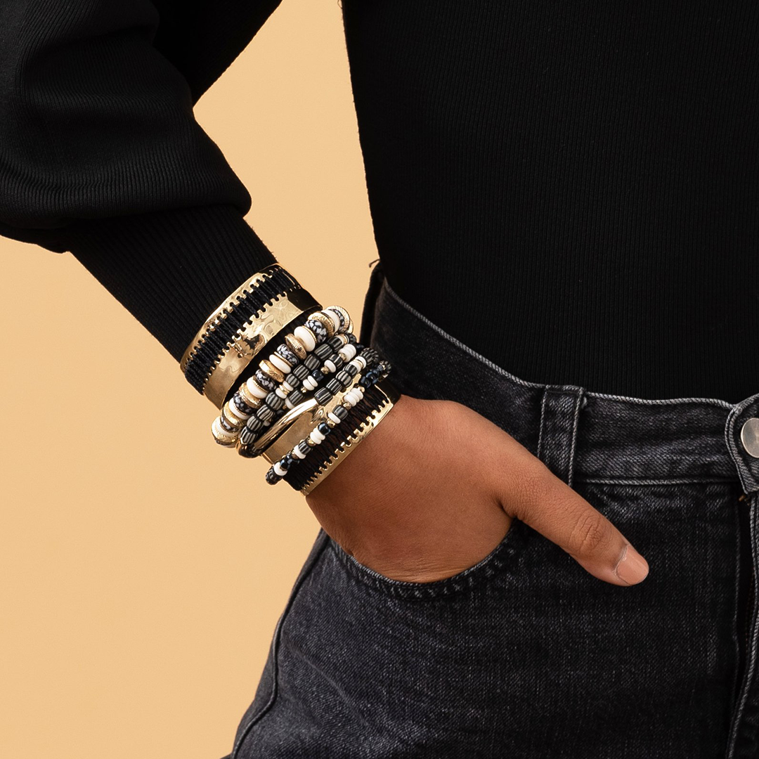 Monarch Beaded Stretch Bracelet