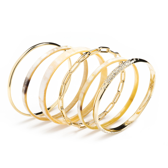 Zuri Set of 6 Bangle Bracelets