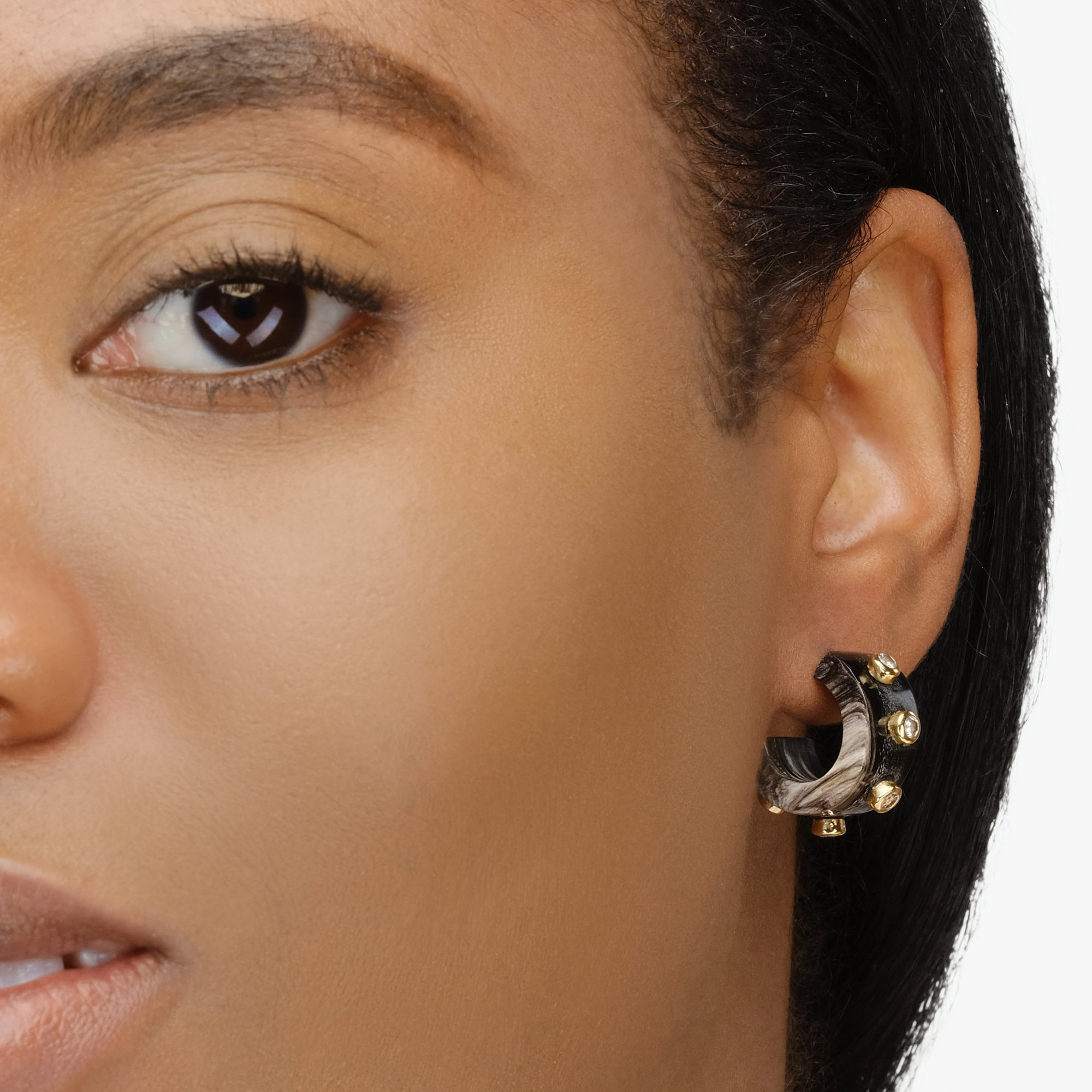 Gianna Studded Huggie Earring